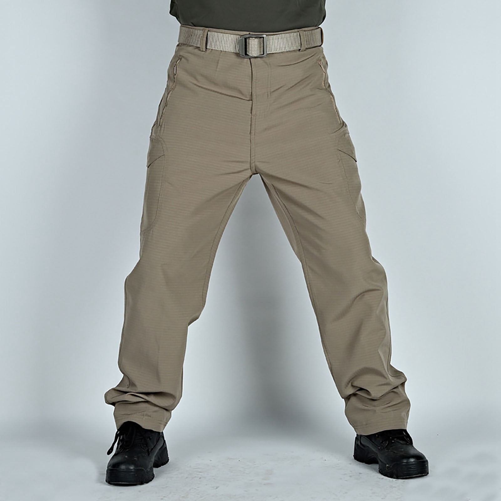 thumbnail image 5 of Pantalones cargo ligeros de senderismo para hombre - 95 % nailon, 5 % spandex - Diseño con múltiples bolsillos, cintura elástica, adecuados para acampadas y aventuras al aire libre, 5 of 8